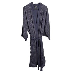 Vintage State O Maine Robe Size 1X/2X Navy Diamond Print‎ Lightweight Pockets